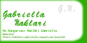 gabriella maklari business card
